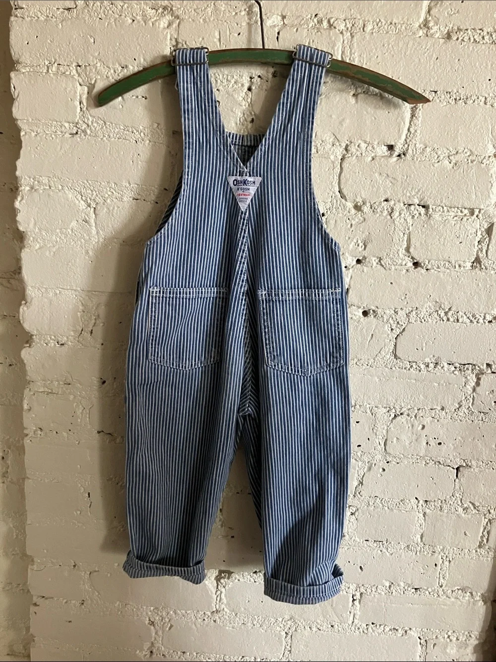 Vintage OshKosh hickory stripe overalls size 3T